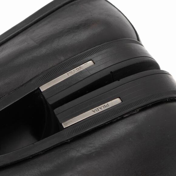 950$ Prada Men’s Black Calf Leather Penny Loafers Slip-On Shoes US11 main image 8